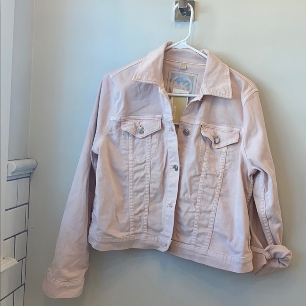 NWT Michael Kors Pink Jean Jacket